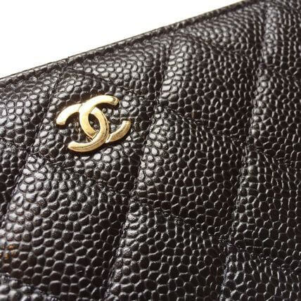 CHANEL　デカココ　ラウンドジップ　ブラック　キャビアスキン　長財布　財布 シャネル コピー キャビアスキン♡ ラウンドジップ 長財布 黒 A50097