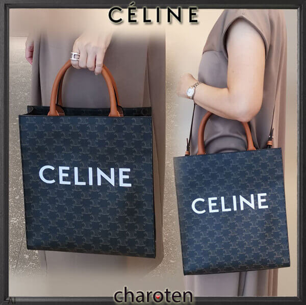 CELINE セリーヌスモールバーティカルカバ トリンオフキャンバス