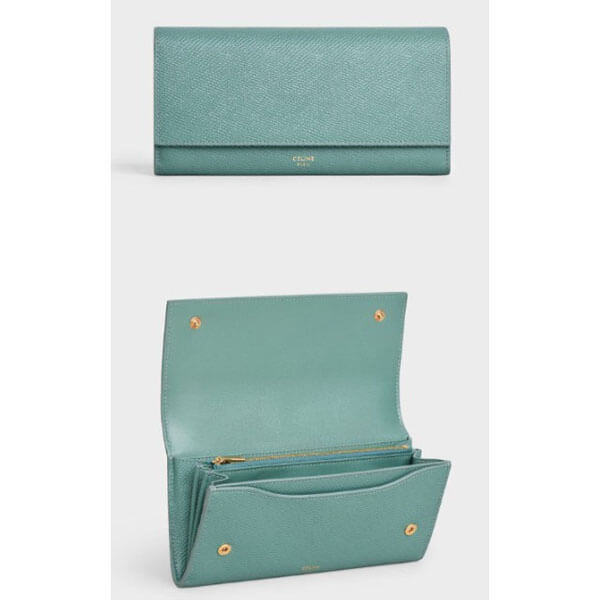 定番人気 セリーヌ ラージ フラップウォレット カーフスキン LARGE