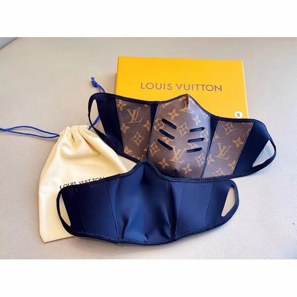 LOUIS VUITTON ルイヴィトン マスク 布 マスクカバー コットン 青 ルイヴィトン コピー マスクLV ブランド 立体 フェイスマスク 洗える