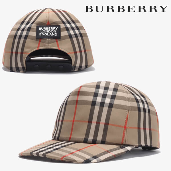 ☆Burberry バーバリー キャップ コピー ロゴアップリケ ベースボール