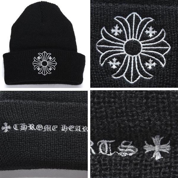 CHROME HEARTS クロムハーツ キャップ コーデ 偽物 ウールニット帽