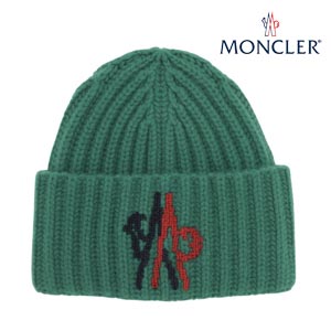 ひみつのあこちゃん‼️ モンクレール　グリーン ニット帽 ひみつのあこちゃん‼️ モンクレール グリーン ニット帽 MONCLER