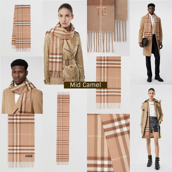 Burberry】マフラー チェック 16色展開 カシミヤ フリンジ-スーパー