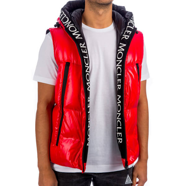 ◇VIP◇MONCLER◇AGNEAUX ダウンベスト/ジレ レッド 1A51C 00 68950