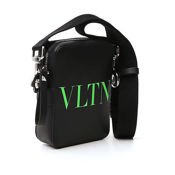VALENTINO GARAVANI VLTN レザー ショルダーバッグ ブルー VLTN 