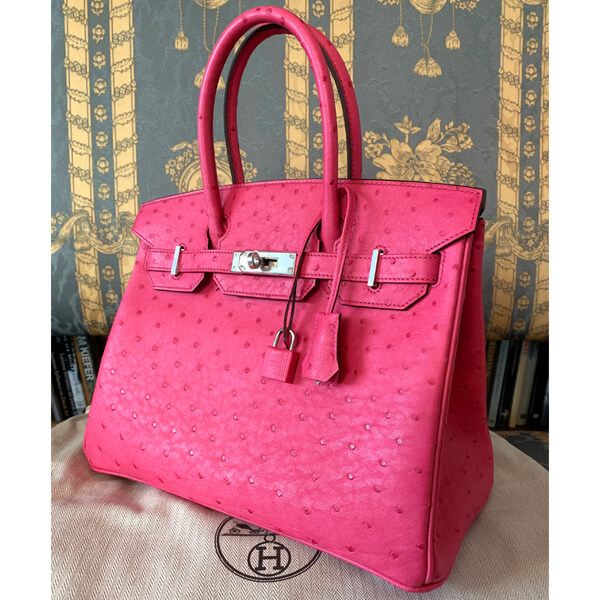 エルメス バーキン30 究極セレブ オーストリッチ Rose Tyrien x S 