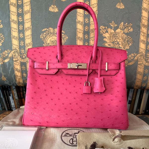 エルメス バーキン30 究極セレブ オーストリッチ Rose Tyrien x S 