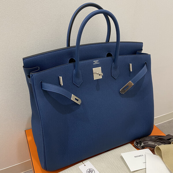 奇跡の入荷！エルメス コピー バーキン40 DEEP BLUE トゴ 最新刻印