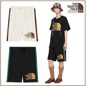 注目コラボ☆グッチ×ザノースフェイス☆コットンハーフパンツ 651727 