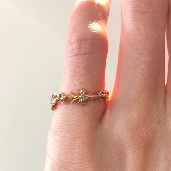 クロムハーツ コピー 22k リング タイニー E CHプラス ダイア-スーパー