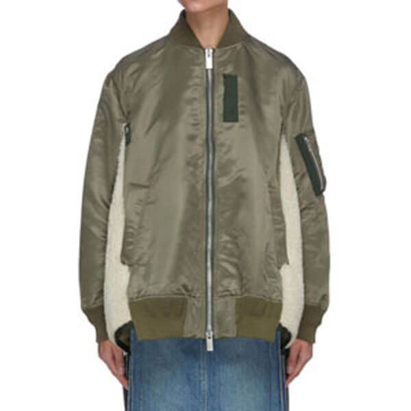 SACAI サイドボア切替MA-1ボンバージャケット コピー-スーパーコピーhacopy