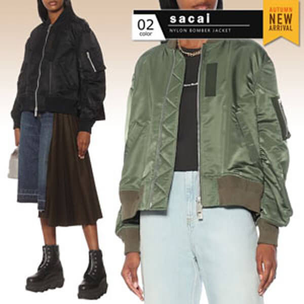 新作 SACAI ma-1 ナイロンボンバージャケット 偽物-スーパーコピーhacopy