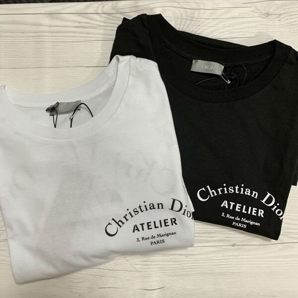 大人気☆ディオール ロゴTシャツ コピー Atelier ロゴ Tシャツ 2色
