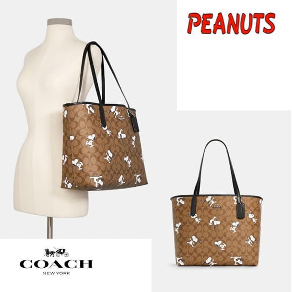COACH コーチ × PEANUTS スヌーピー シティートート Coach X Peanuts