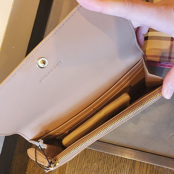 バーバリー 長財布 偽物☆Harris Wallet ロゴ ハウスチェック 二つ折り
