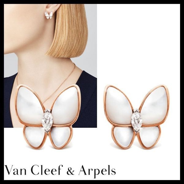 Van Cleef&Arpels】ドゥ パピヨン ピアス 蝶 ローズゴールド 偽物