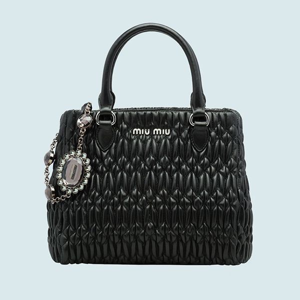 送料無料》☆MiuMiu☆クリスタル ナッパレザー ハンドバッグ コピー 6