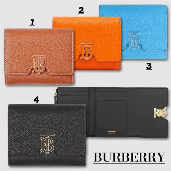 バーバリー 財布 コピーY☆モノグラム入りコンパクトウォレット 4色