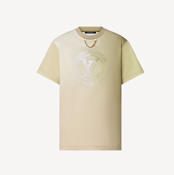 新作】​ルイヴィトン グラディエントLVサークルTシャツ パロディ