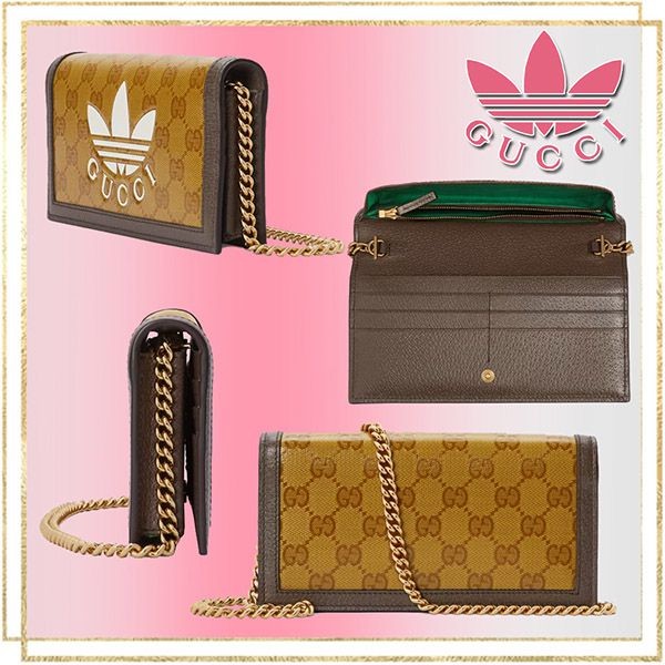 アディダス x グッチ コピー チェーン ウォレット 長財布