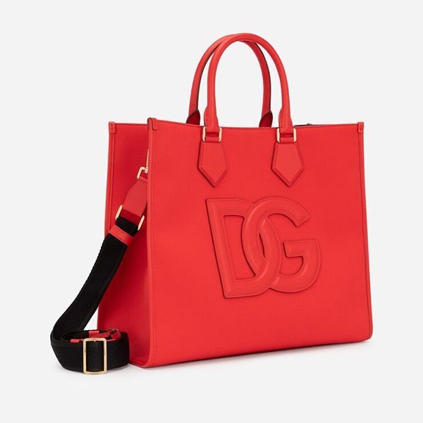 D&G ドルチェ&ガッバーナ クロコ型押し トートバッグ ドルチェ＆ガッバーナ トートバッグ DGロゴキャンバス製ショッピング