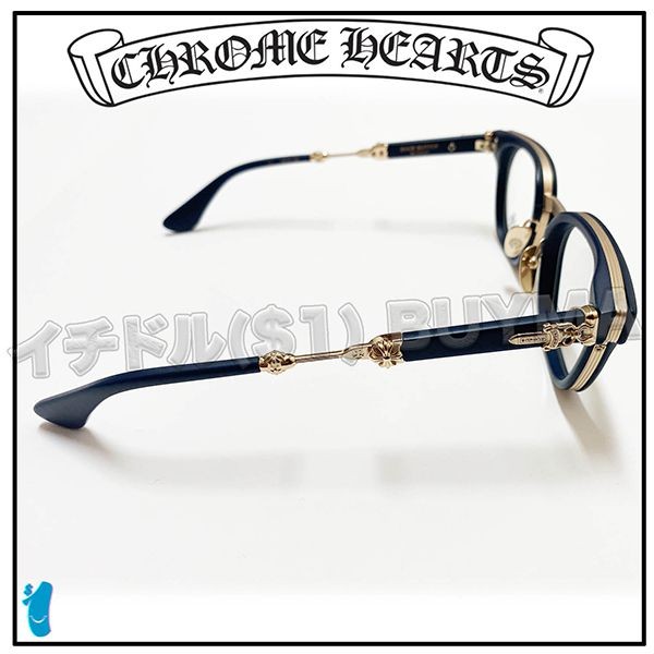 クロムハーツ メガネ コピーDUCK BUTTER ダックバター NAVY GOLD 眼鏡