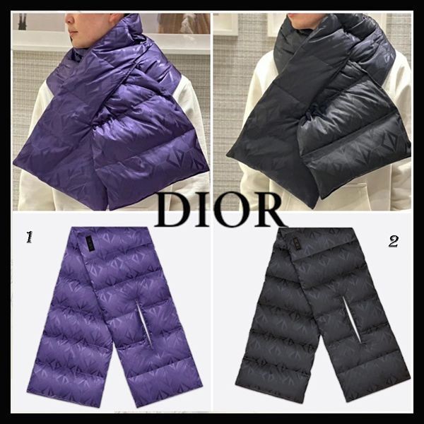 Dior CD ダイヤモンド ダウン マフラー ロゴ 新品タグ付 希少 スカーフ
