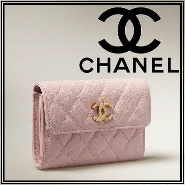 CHANEL　シャネル　デカココ　カーフスキン　フラップ長財布　超美品 シャネル グレインド カーフスキン コピー フラップ ウォレットAP2963