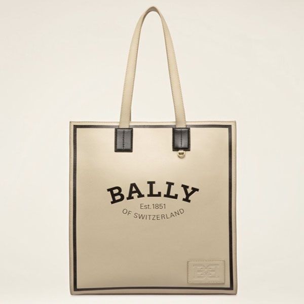bally 偽物 Crystaliaライトベージュ レザー トートバッグ-スーパー 