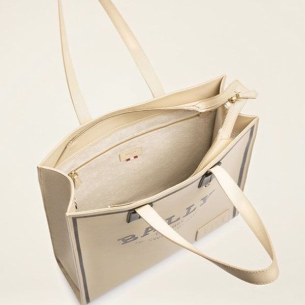 bally 偽物 Crystaliaライトベージュ レザー トートバッグ-スーパー 