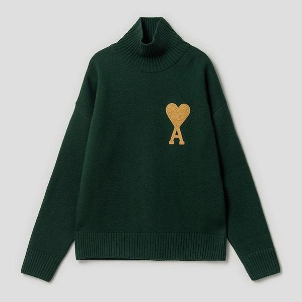 AMI PARIS 偽物☆ゴールドハート オーバーサイズ タートルネック 2色