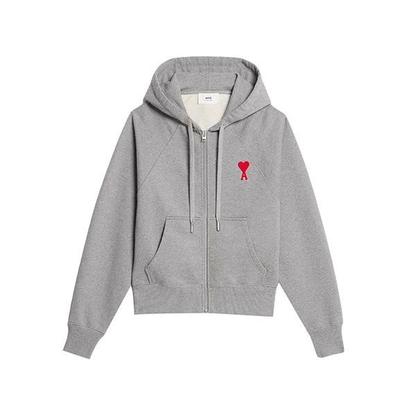 AMI PARIS コピー ループバック オーガニックコットン ジップ パーカー