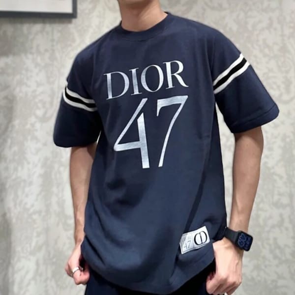 ディオール Tシャツ 偽物 半袖 コットン 1947ラベル 3色