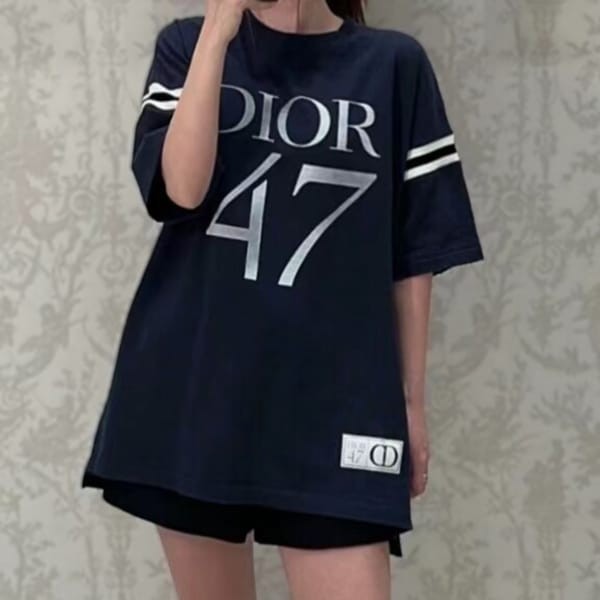 ディオール Tシャツ 偽物 半袖 コットン 1947ラベル 3色