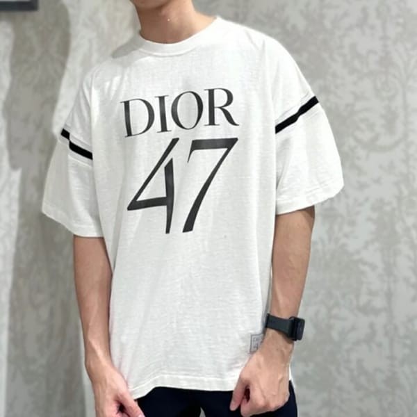 ディオール Tシャツ 偽物 半袖 コットン 1947ラベル 3色