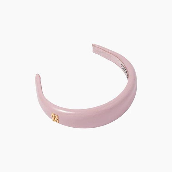 大人気定番☆ミュウミュウ レザー ヘッドバンド カチューシャ 偽物