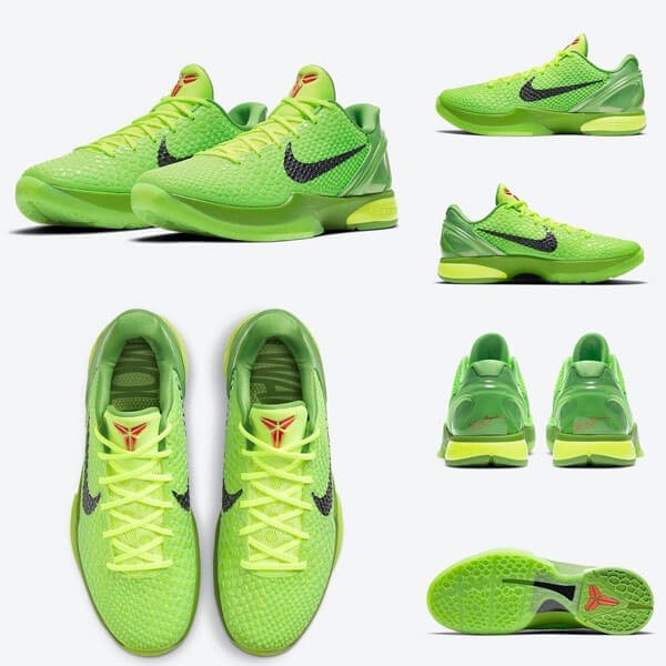ナイキ コービー6 グリンチ 偽物 スニーカー Kobe 6 Grinch Protro