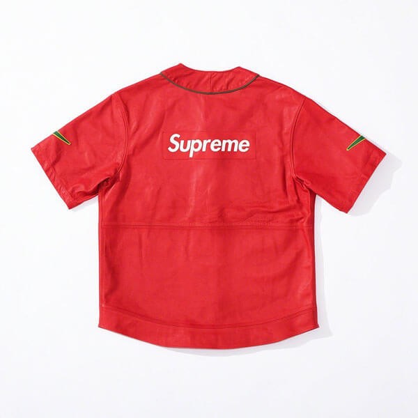 FW19 シュプリーム ナイキ スーパーコピー Leather Baseball Jersey