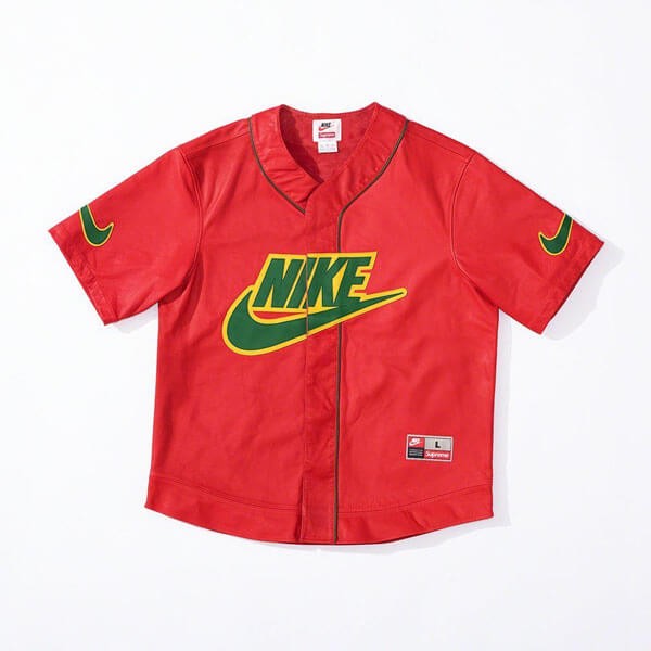 FW19 シュプリーム ナイキ スーパーコピー Leather Baseball Jersey