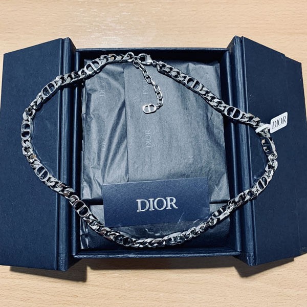 Dior チェーンネックレス 箱・袋 付き 人気上昇中 ディオール 偽物 CD ICON チェーンリンク ネックレス
