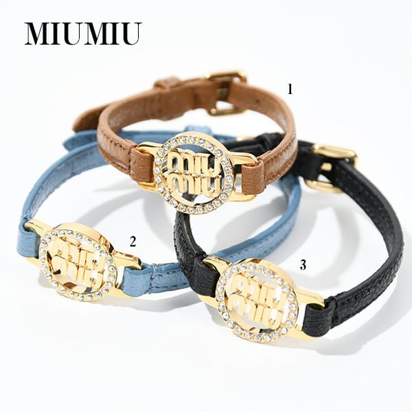 ミュウミュウ コピー マドラスレザーブレスレット miu1111-スーパー