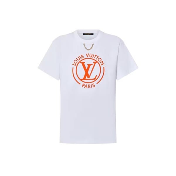 ルイヴィトン スーパーコピー 海外 Tシャツ 半袖 チェーン ロゴ 3色