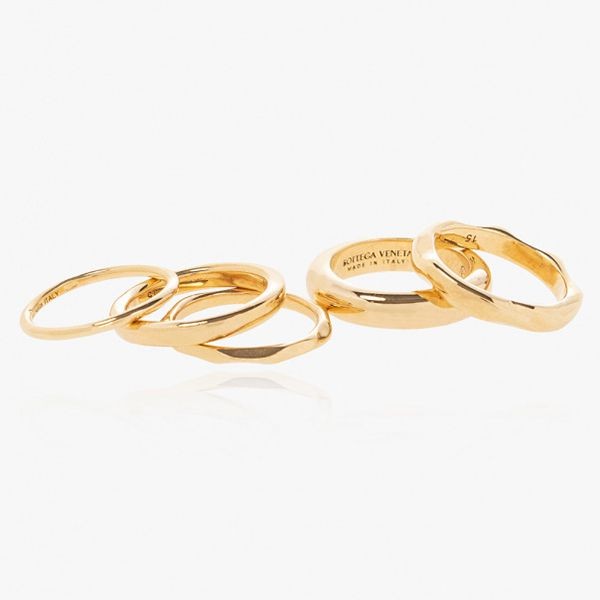 ボッテガヴェネタリング 偽物 essentials 5連 リング 18k ゴールド仕上