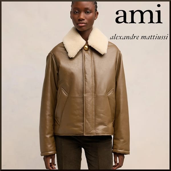 アミパリス レザー パデッド ジャケット スーパーコピー ami00008 