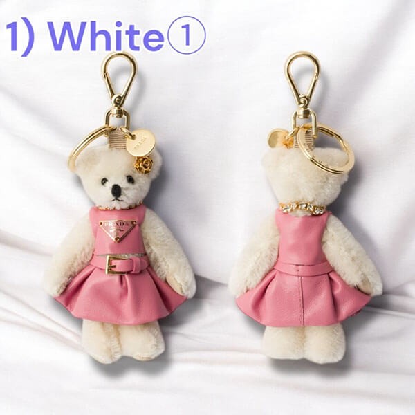 ギフトに プラダ 偽物 メタルリング付 Teddy バッグチャーム