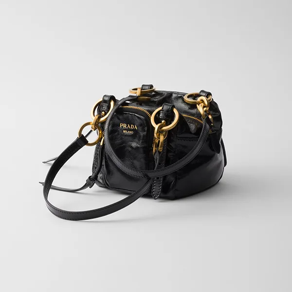 速達発送プラダ 並行輸入品 Dangle レザー トップハンドル ミニバッグ