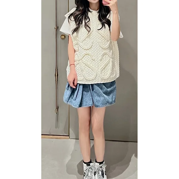 ドレープが美しい《ロエベ パチモン》ドレープドデニムミニスカート