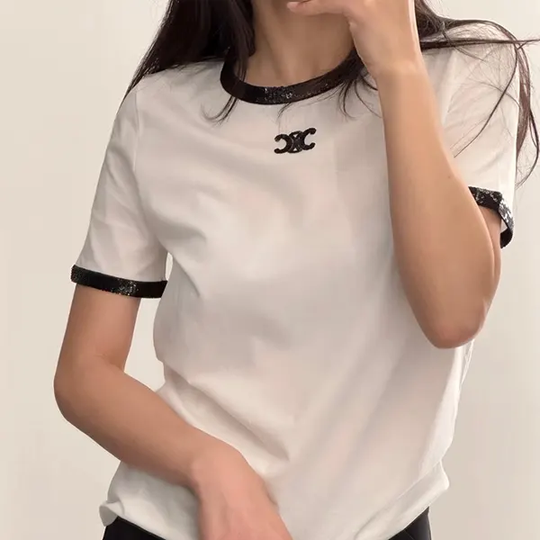 ♡確認用♡ セリーヌ トリオンフ刺繍 Tシャツ コピー コットン RX05Z671Q.01OB