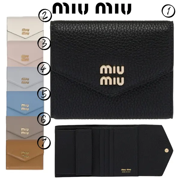miumiuお財布♡えり様お取り置き中 MIUMIU【国内発】□マドラスレザー三つ折りウォレット (MiuMiu